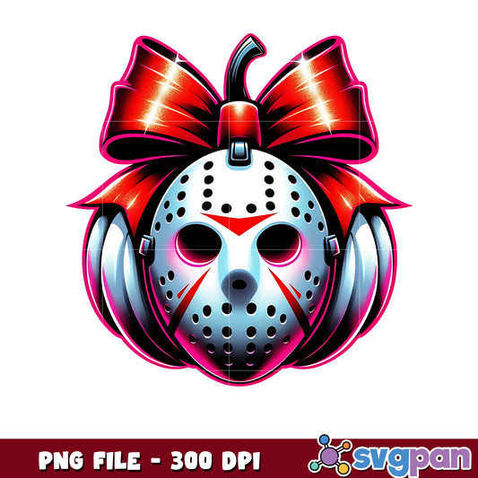 Jason voorhees pumkin face png, halloween design png, halloween pumpkin​ ​​png