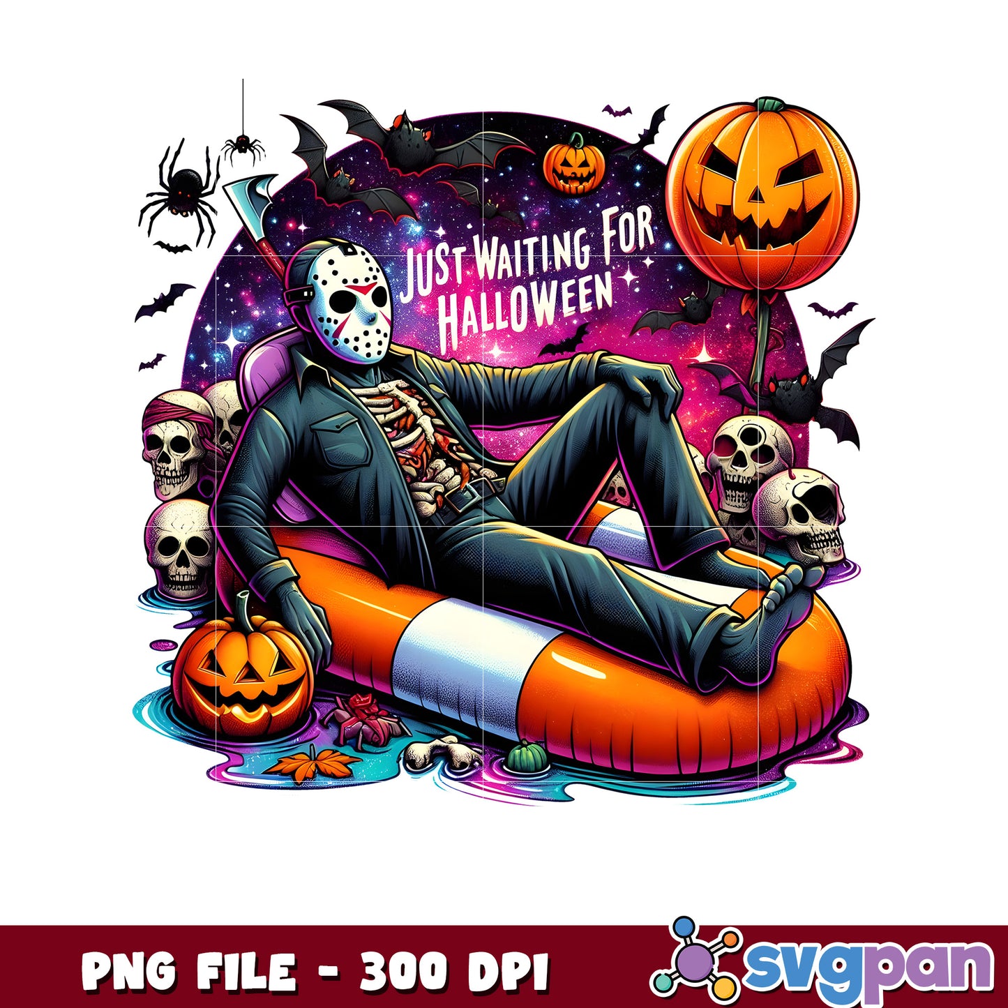 Jason waiting halloween png, halloween vacation png, halloween toys png