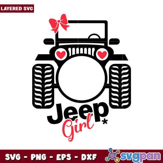 Jeep Girl SVG design for creative projects, perfect for enthusiasts