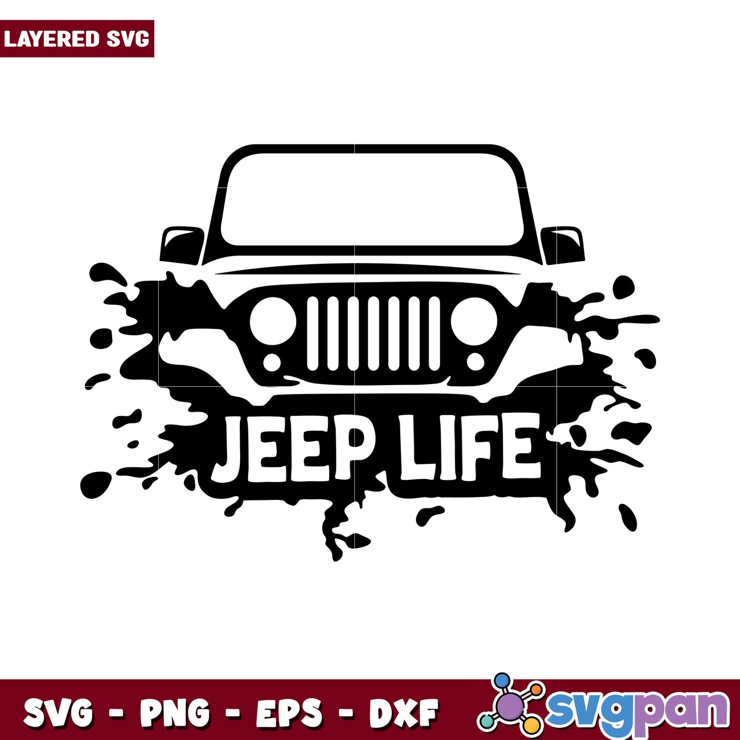 Jeep Life design for enthusiasts, perfect for custom projects