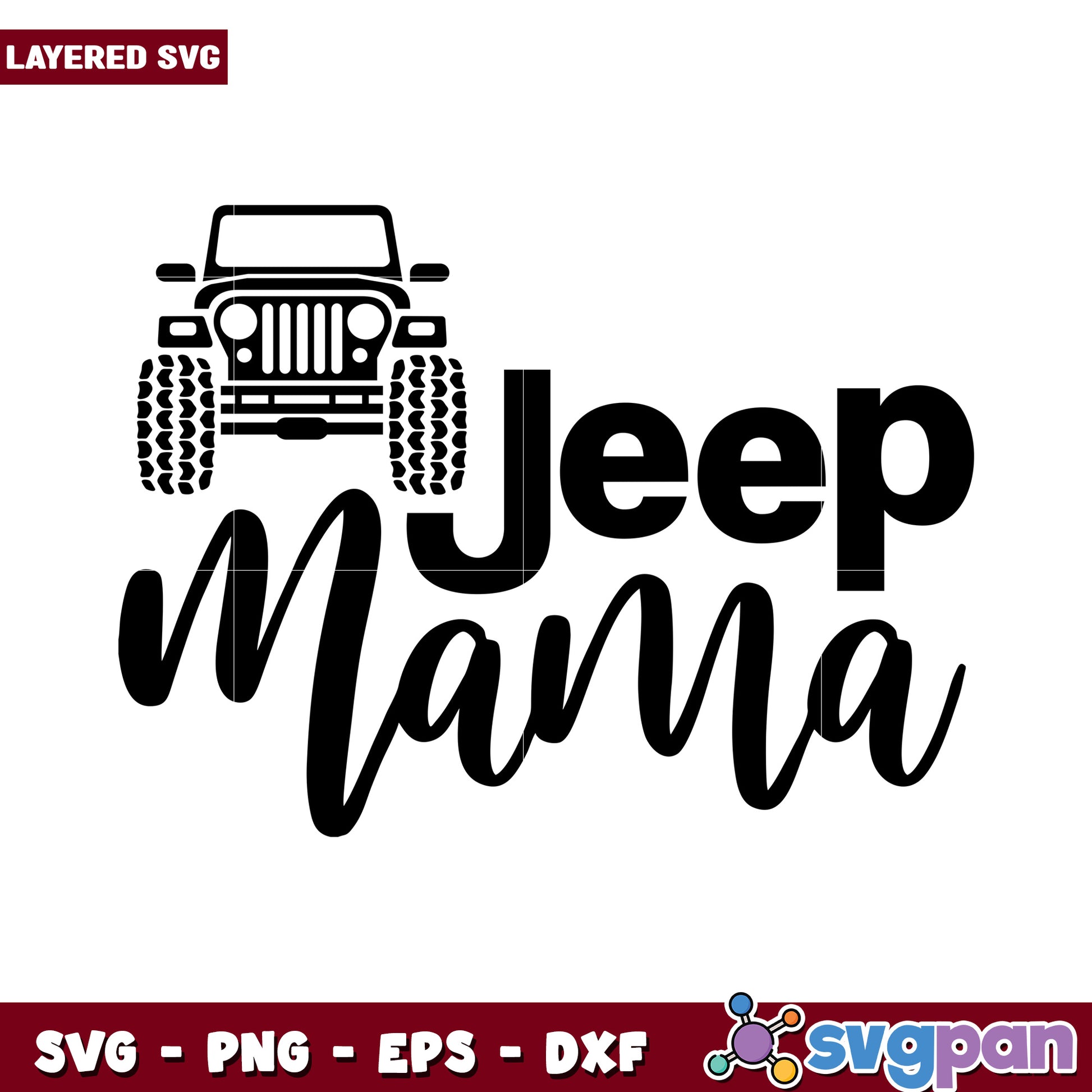 Jeep Mama SVG design for adventurous moms, perfect for crafting projects