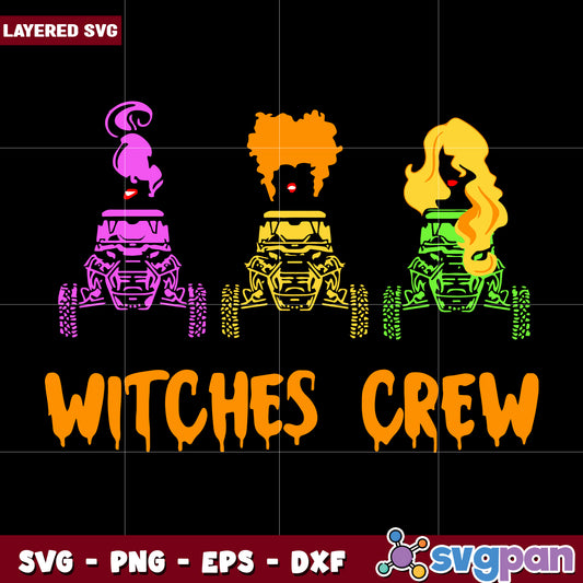 Jeep hocus pocus witches crew svg, halloween toys svg, scary and funny svg