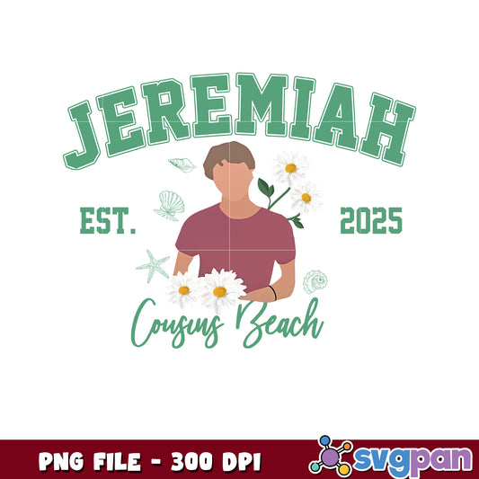 Jeremiah 2025 png, modern design png, trendy graphic png