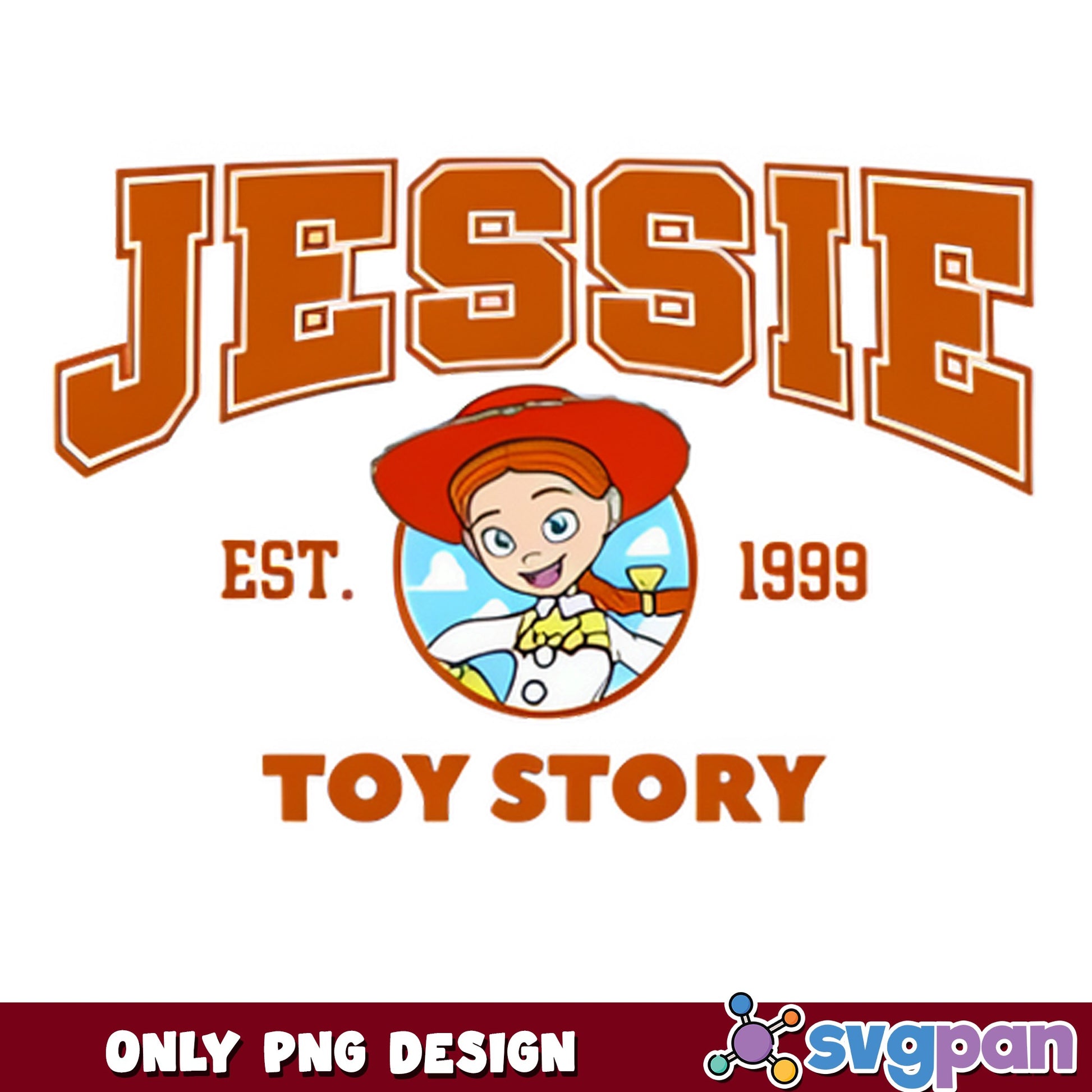 Jessie Toy Story Est 1999 PNG, Disney Pixar PNG, Cowgirl PNG