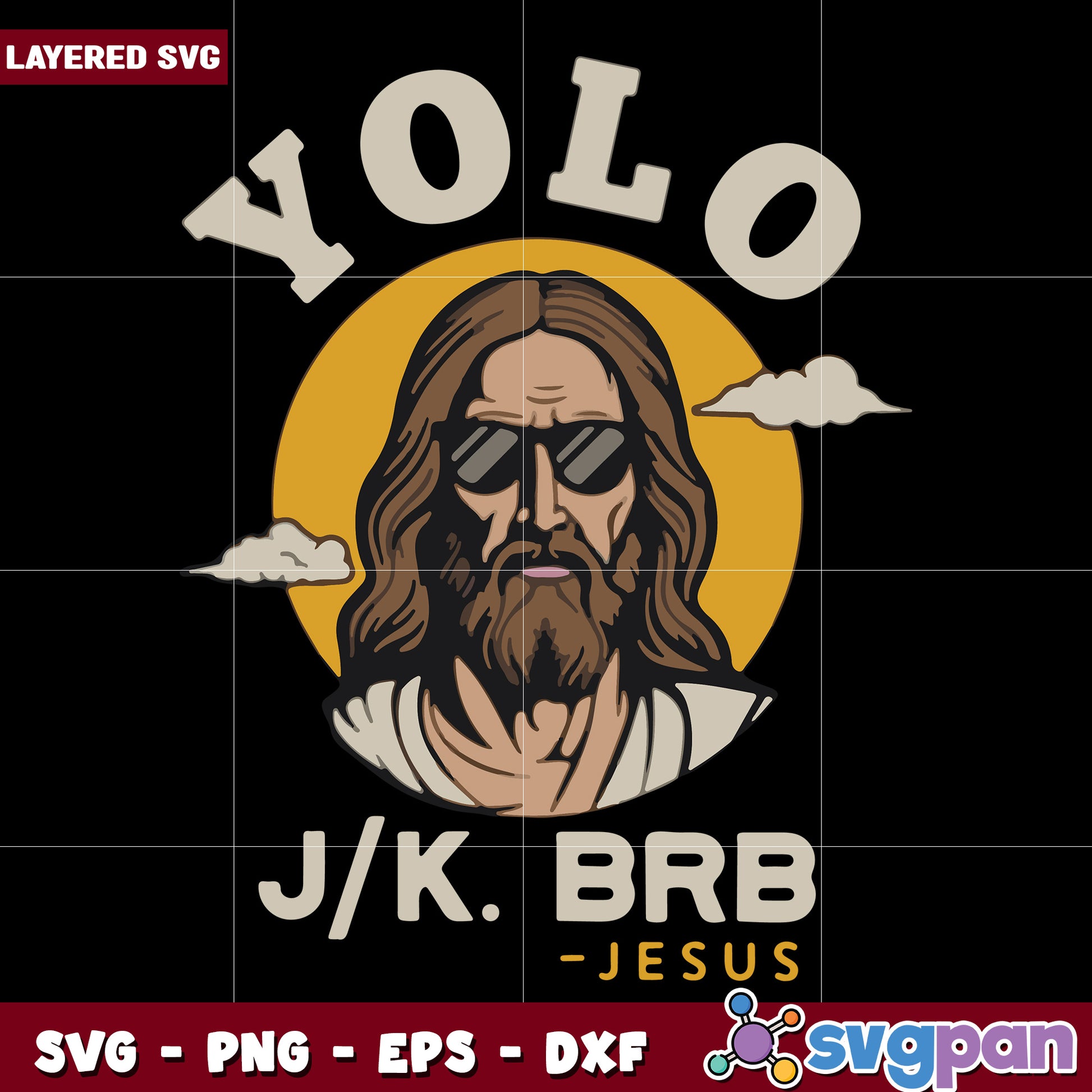 Jesus with yolo design svg, love for jesus svg, the love for god svg 