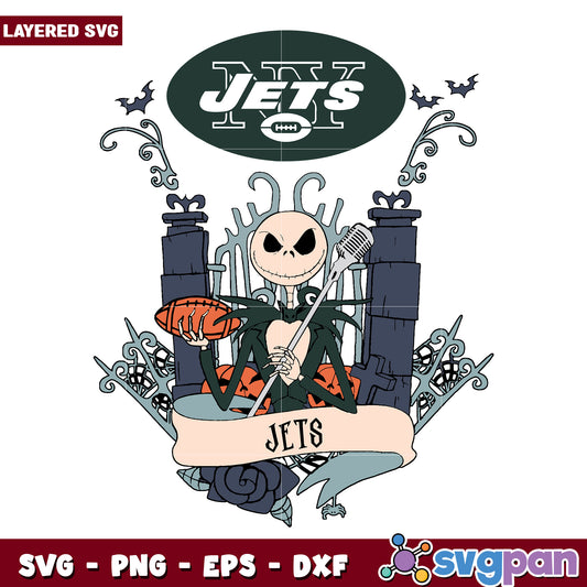 Jets Jack Halloween svg, nfl teams svg, national football league svg