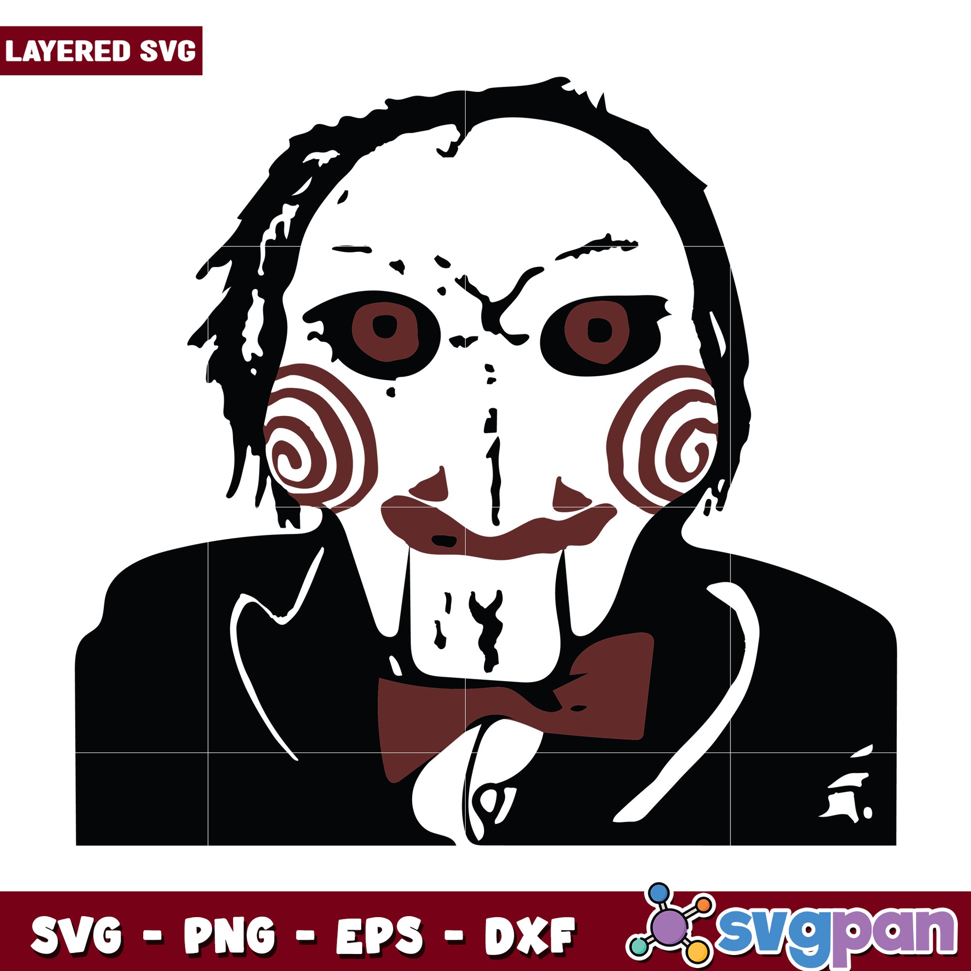 Jigsaw Saw svg, halloween candy svg, scary characters svg