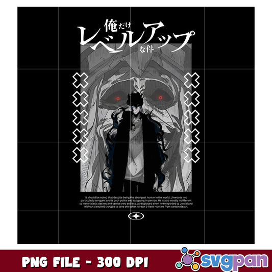 Jin woo and the statue design png, webtoon anime​​ png, anime 2025 png