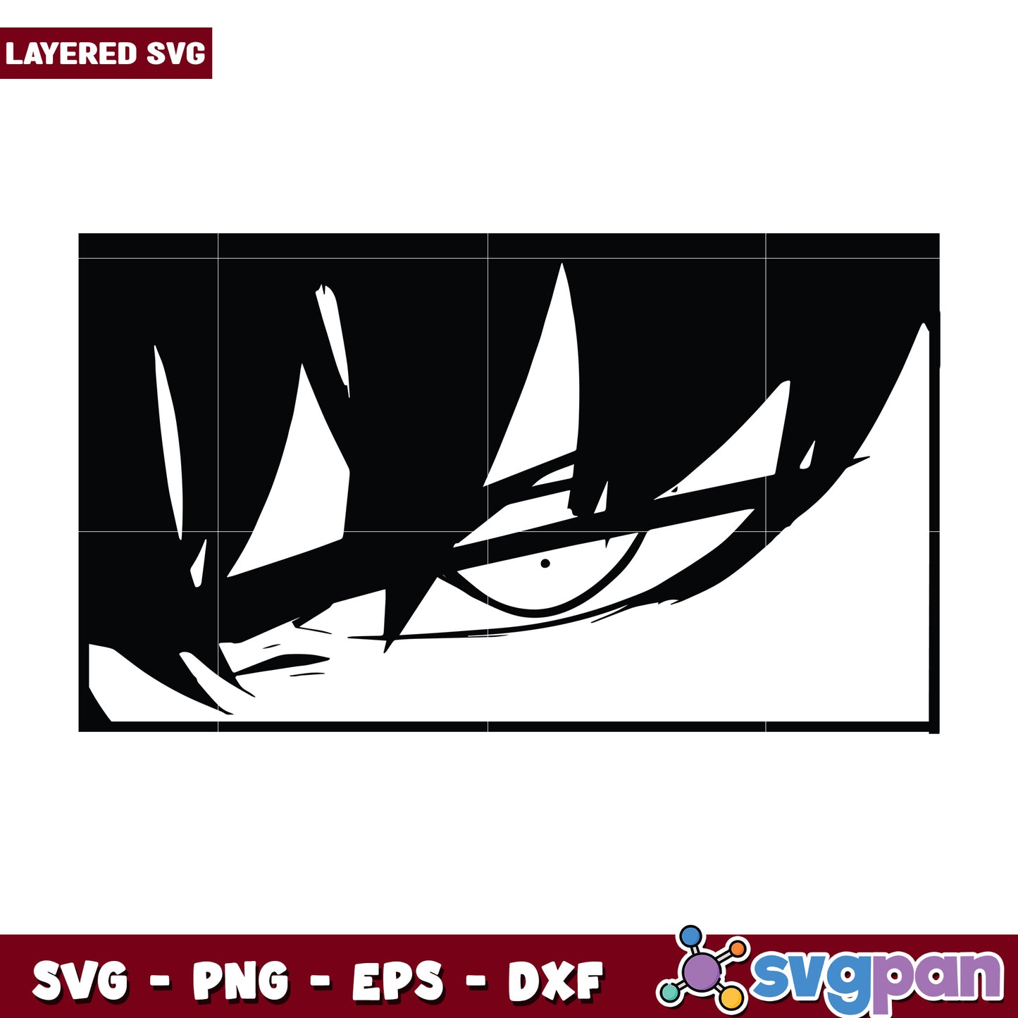 Jinwoo eyes illustration svg, solo leveling toys svg, solo leveling anime svg