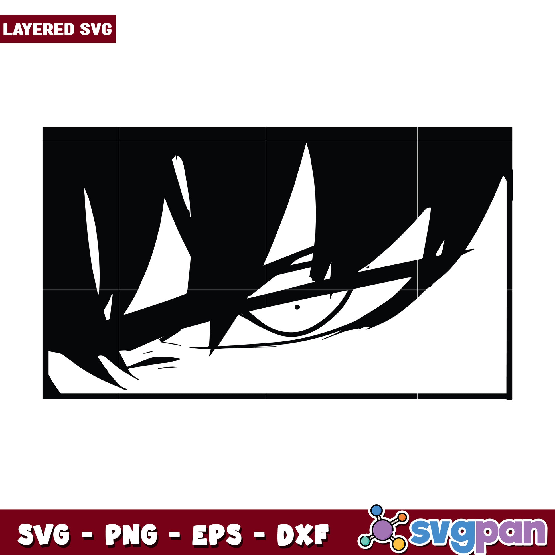 Jinwoo eyes illustration svg, solo leveling toys svg, solo leveling anime svg