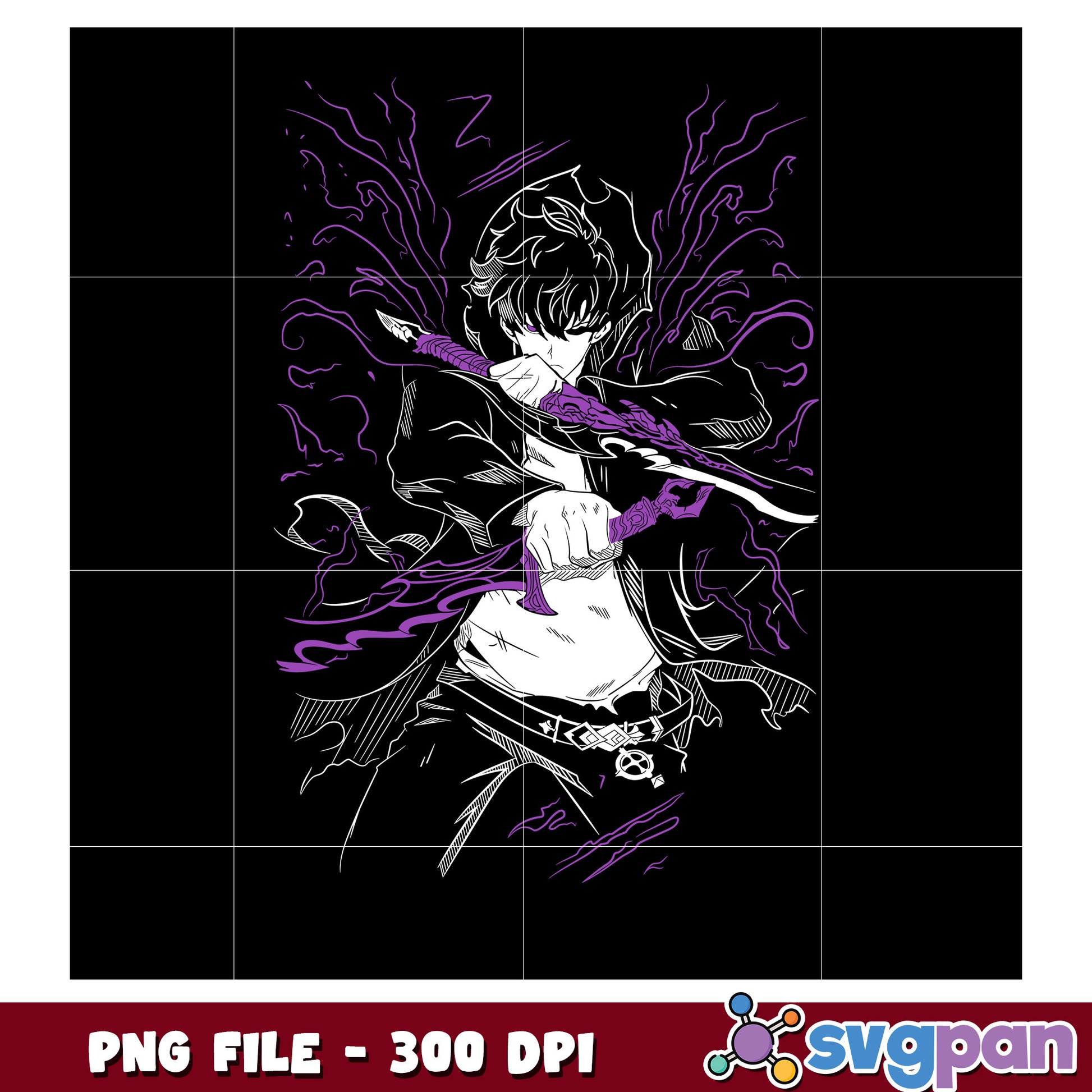 Jinwoo knife design png, webtoon korean​ png, anime 2025 png