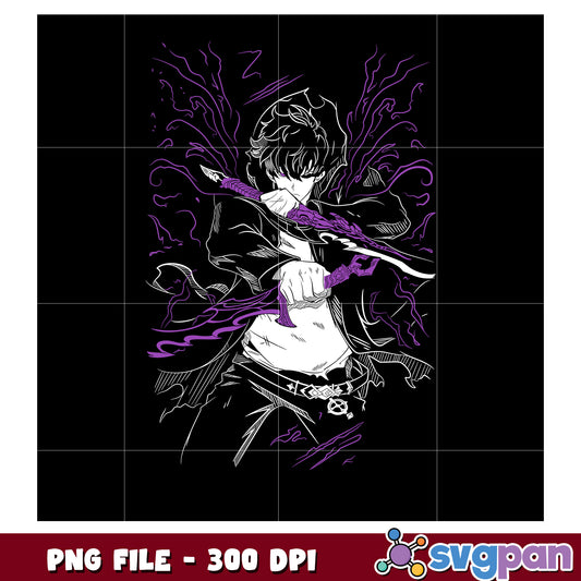Jinwoo knife design png, webtoon korean​ png, anime 2025 png