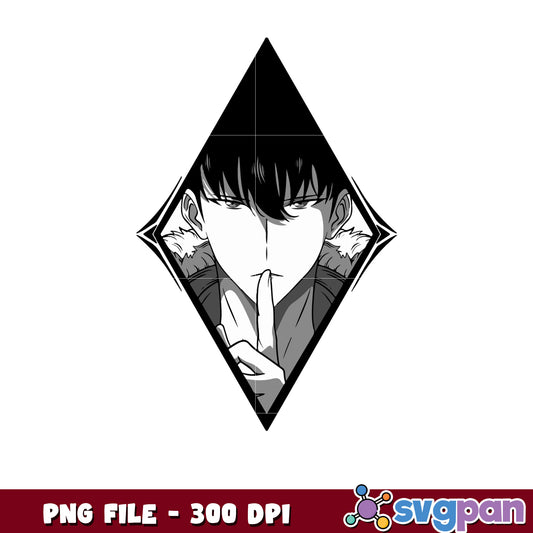 Jinwoo shh png, shadow monarch​​ png, solo leveling anime png