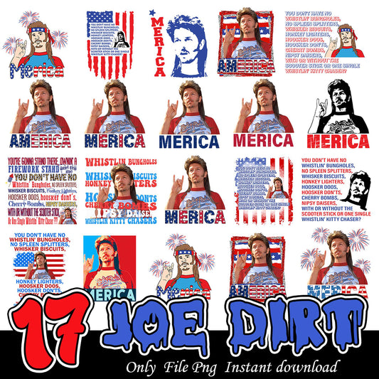 Joe Dirt PNG Bundle 17 Designs