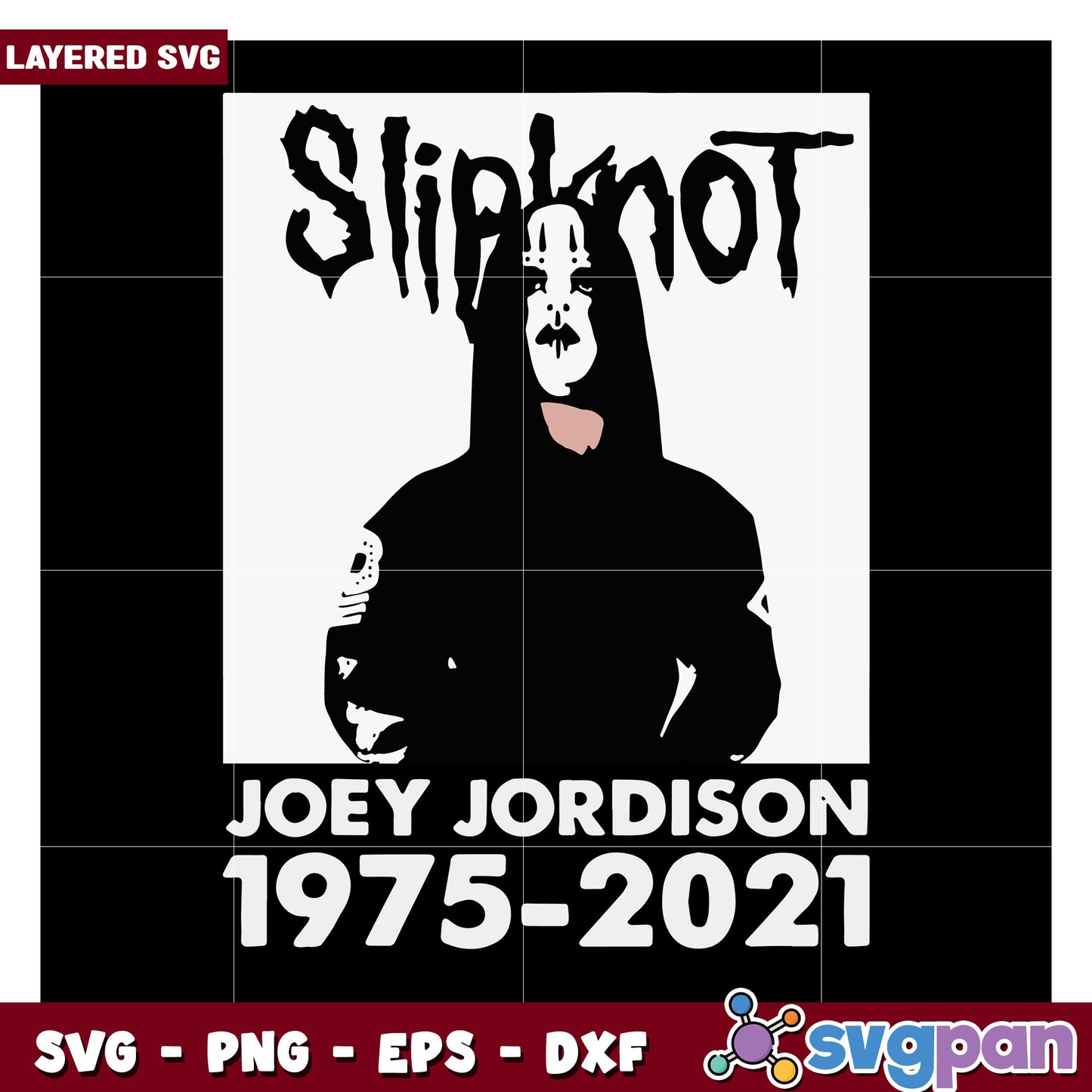 Joey Jordison Slipknot Tribute SVG Design, Layered File for Crafts