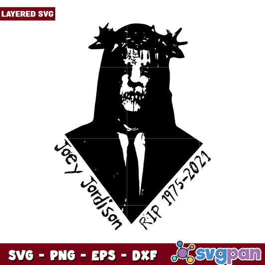 Joey Jordison tribute SVG design, perfect for creative projects