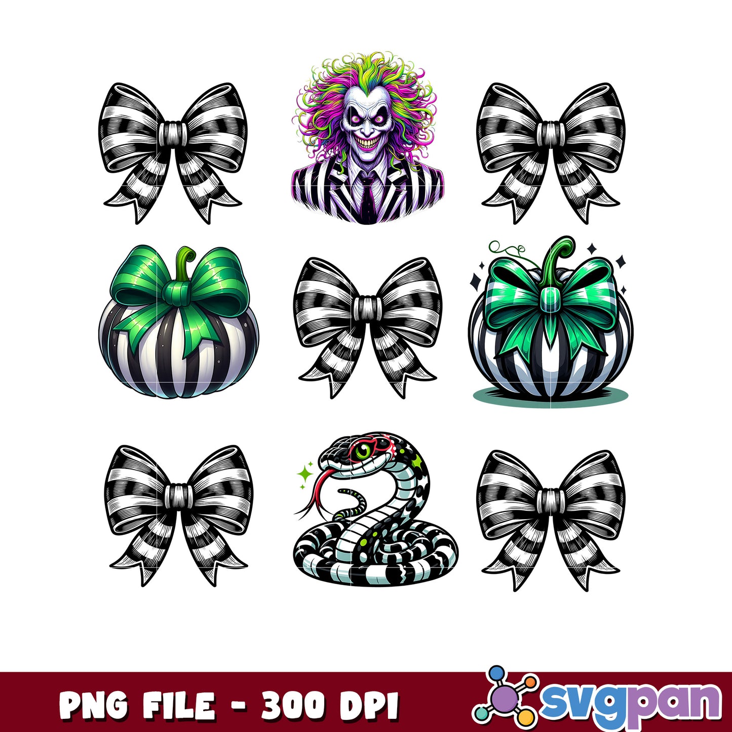 Joker spooky bowtie png, spooky vacation png, avengers decorations​​ ​png