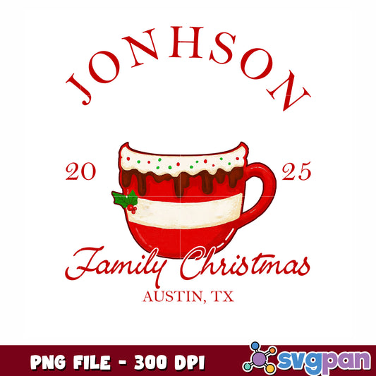 Jonhson family chirstmas png, happy new year png, christmas designs png