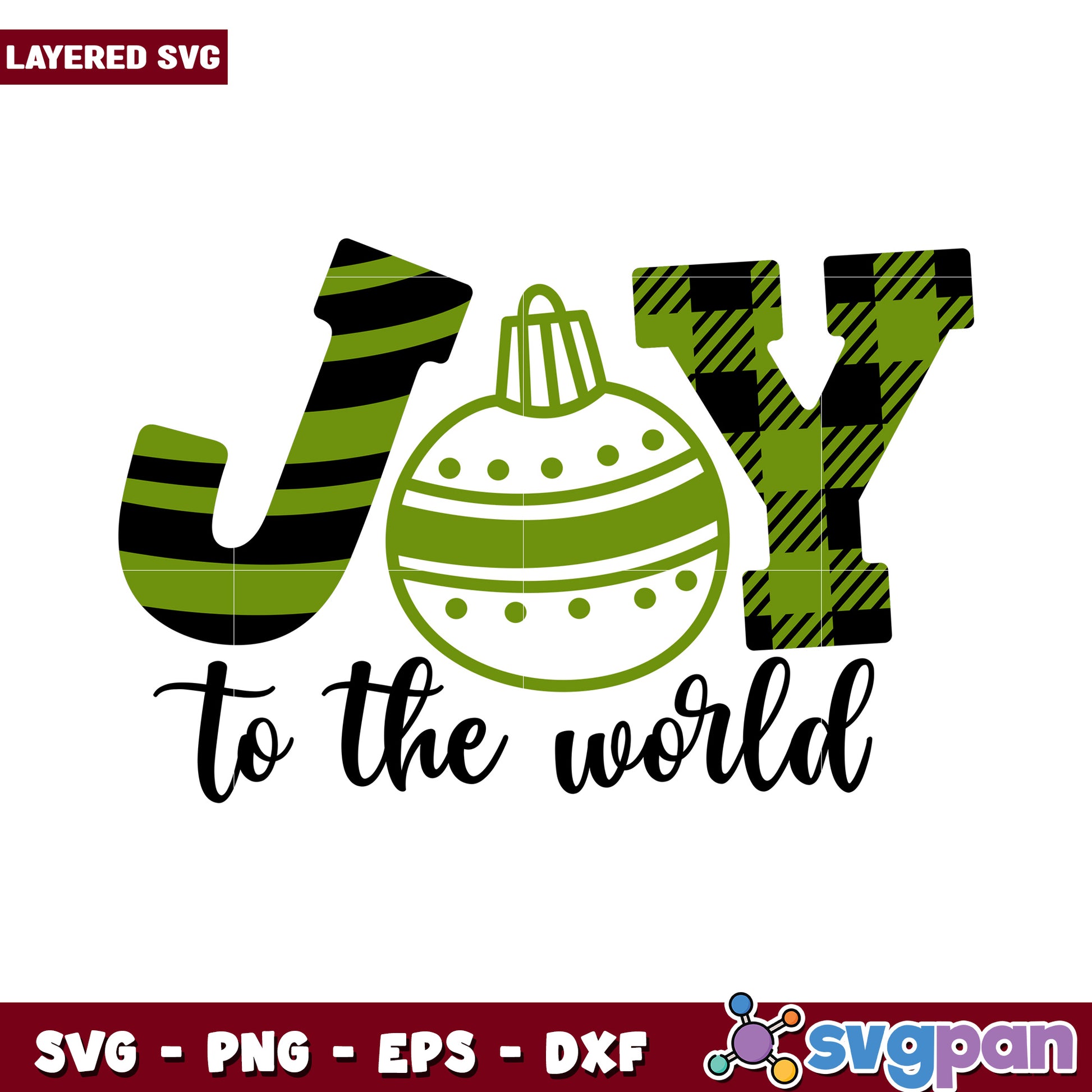 Joy to the World Christmas SVG Design, Perfect for Holiday Crafts