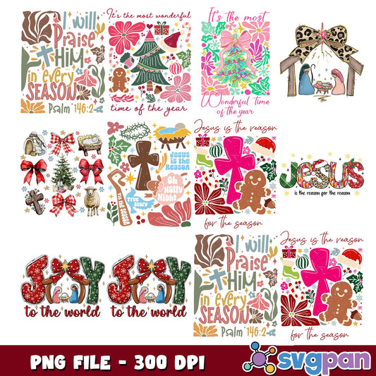 Joy to the world png bundle