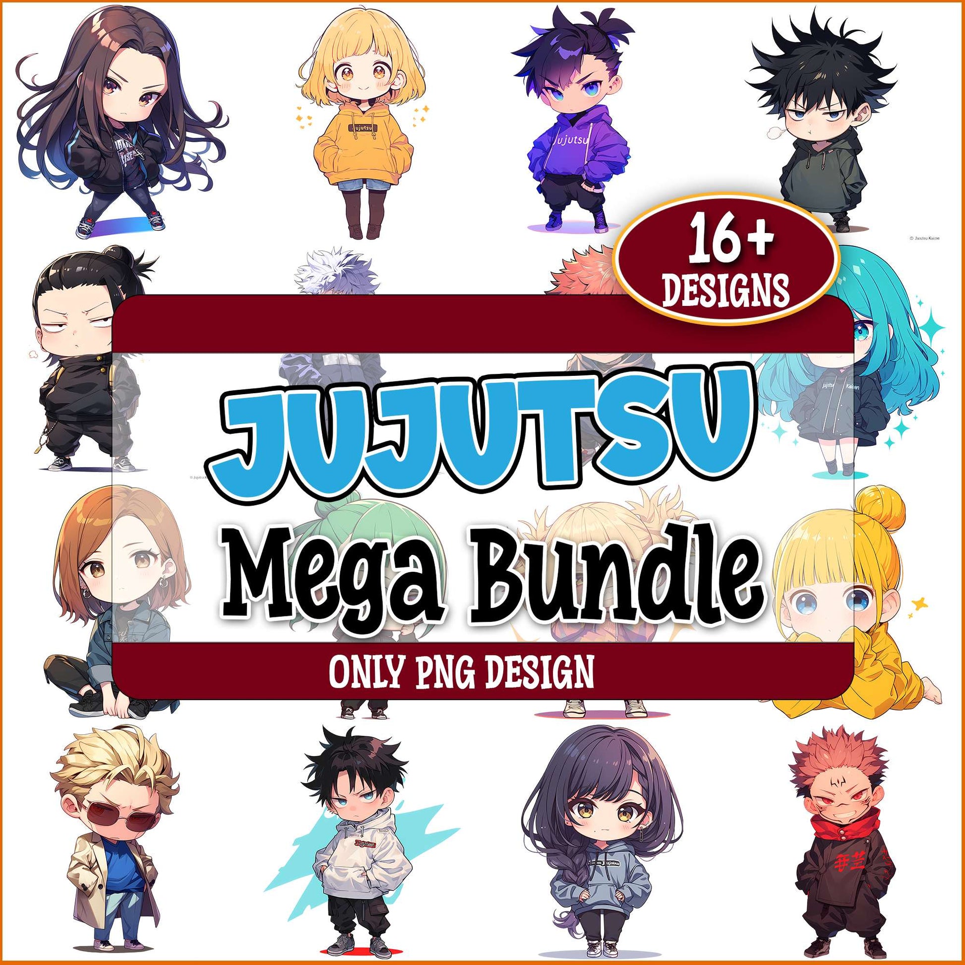 Jujutsu kaisen fashion png bundle