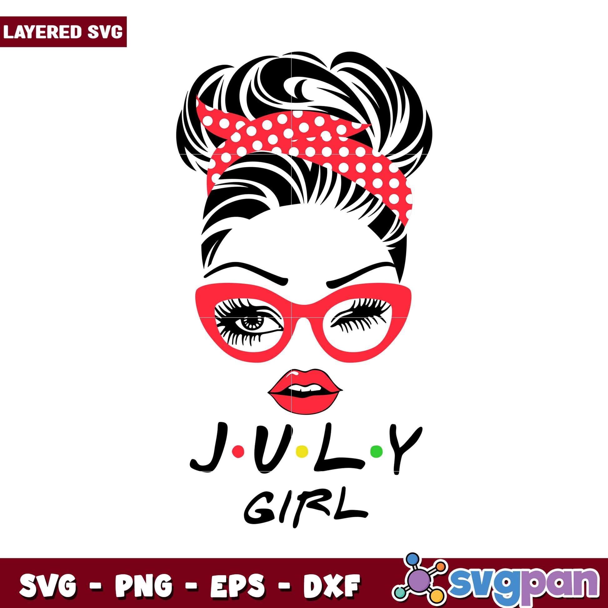 July Girl SVG Design, Chic and Creative Graphic Art Files
