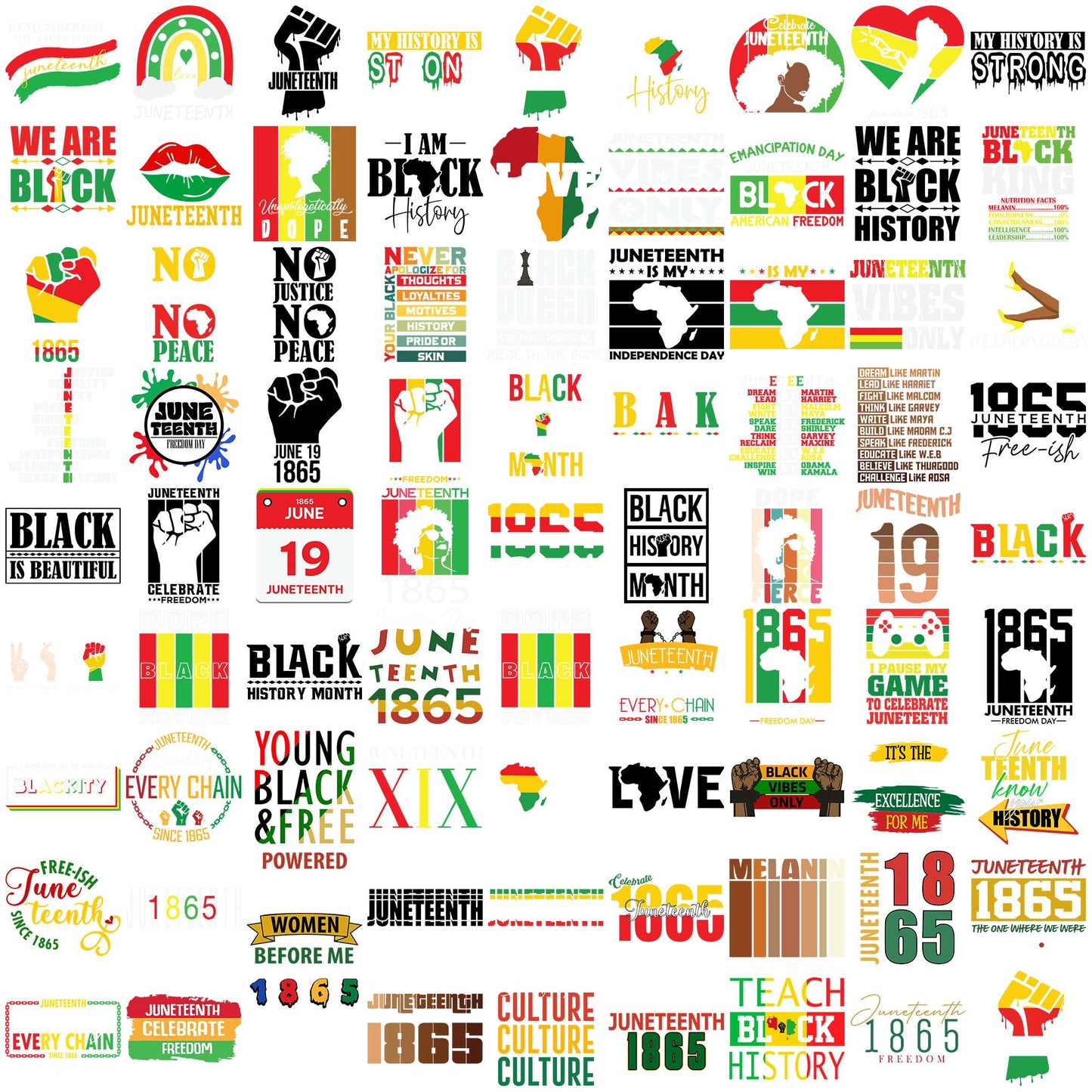 Juneteenth quotes svg bundle, juneteenth svg, juneteenth holiday svg