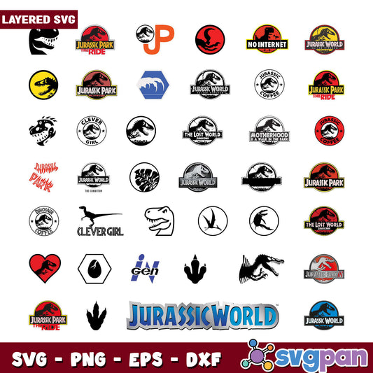 Jurassic Park Logos SVG Bundle