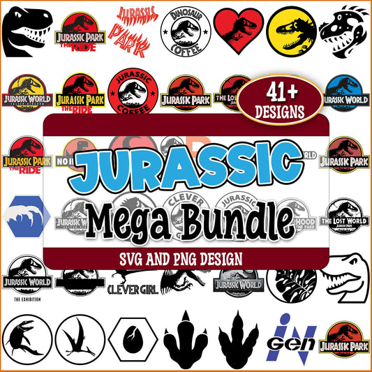 Jurassic park logo svg bundle