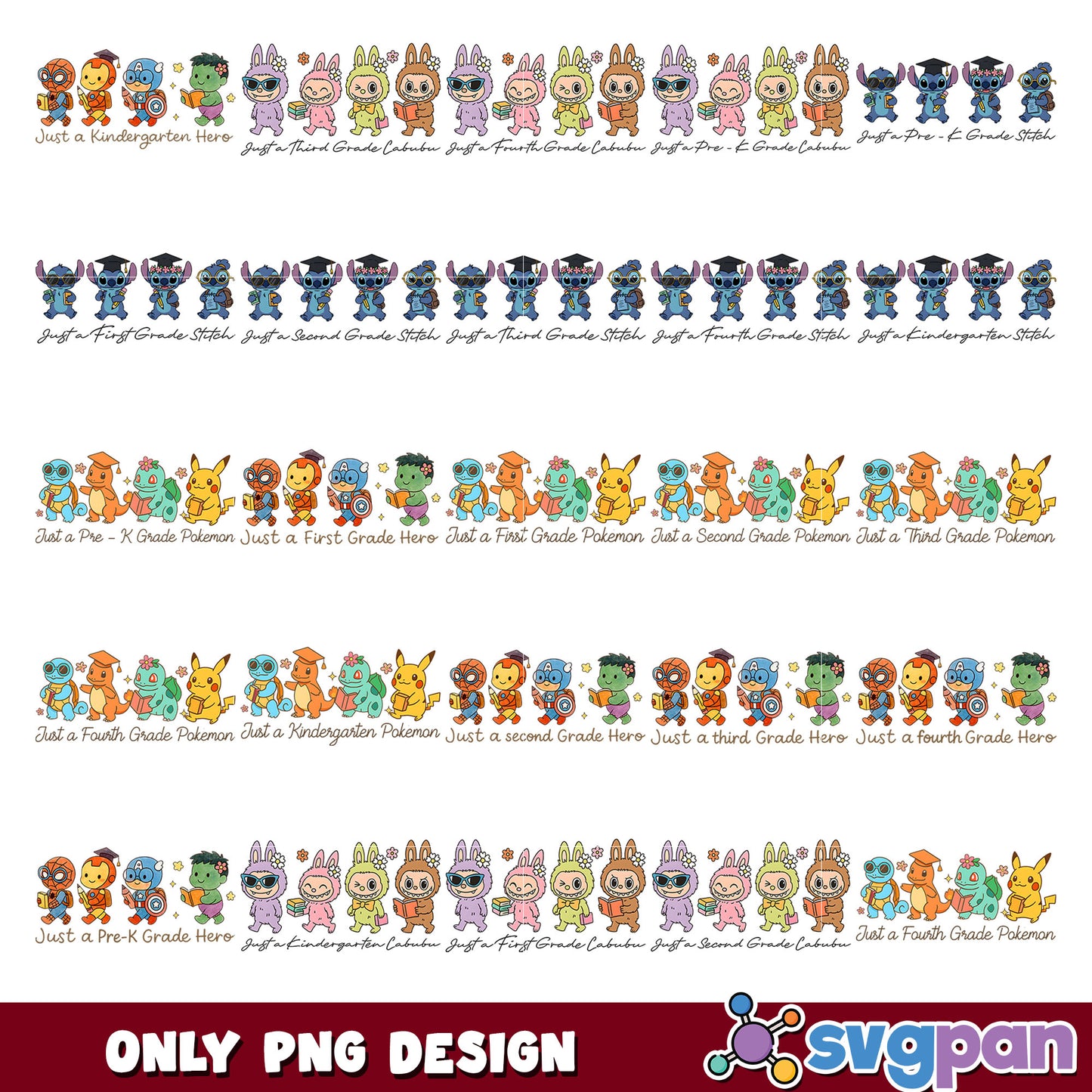 Just a grade combined set png bundle