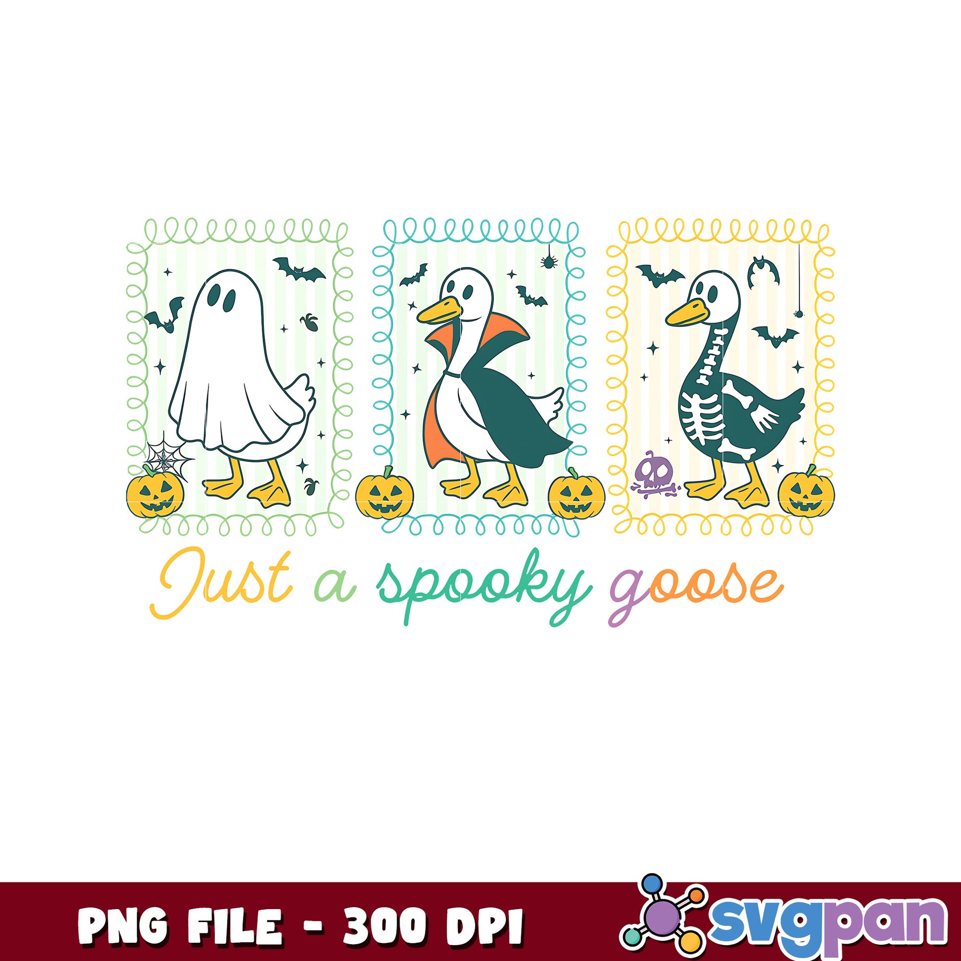 Just a spooky goose design png, halloween season png, scary monster​ png
