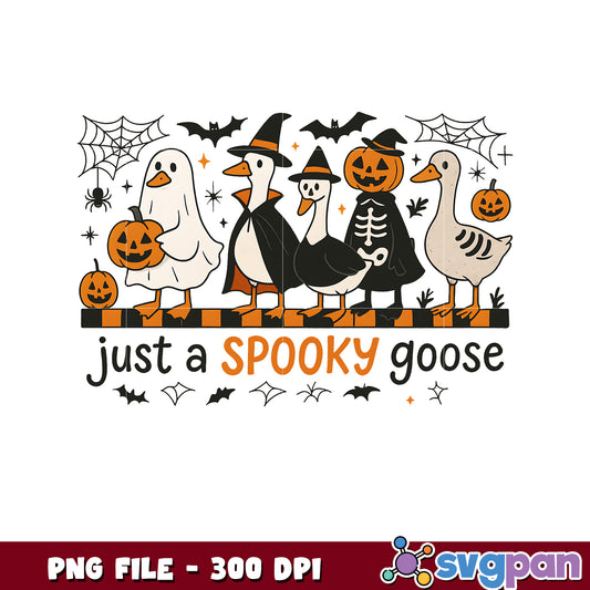 Just a spooky goose png, halloween season png, scary monster​ png