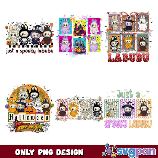Just a spooky labubu png bundle