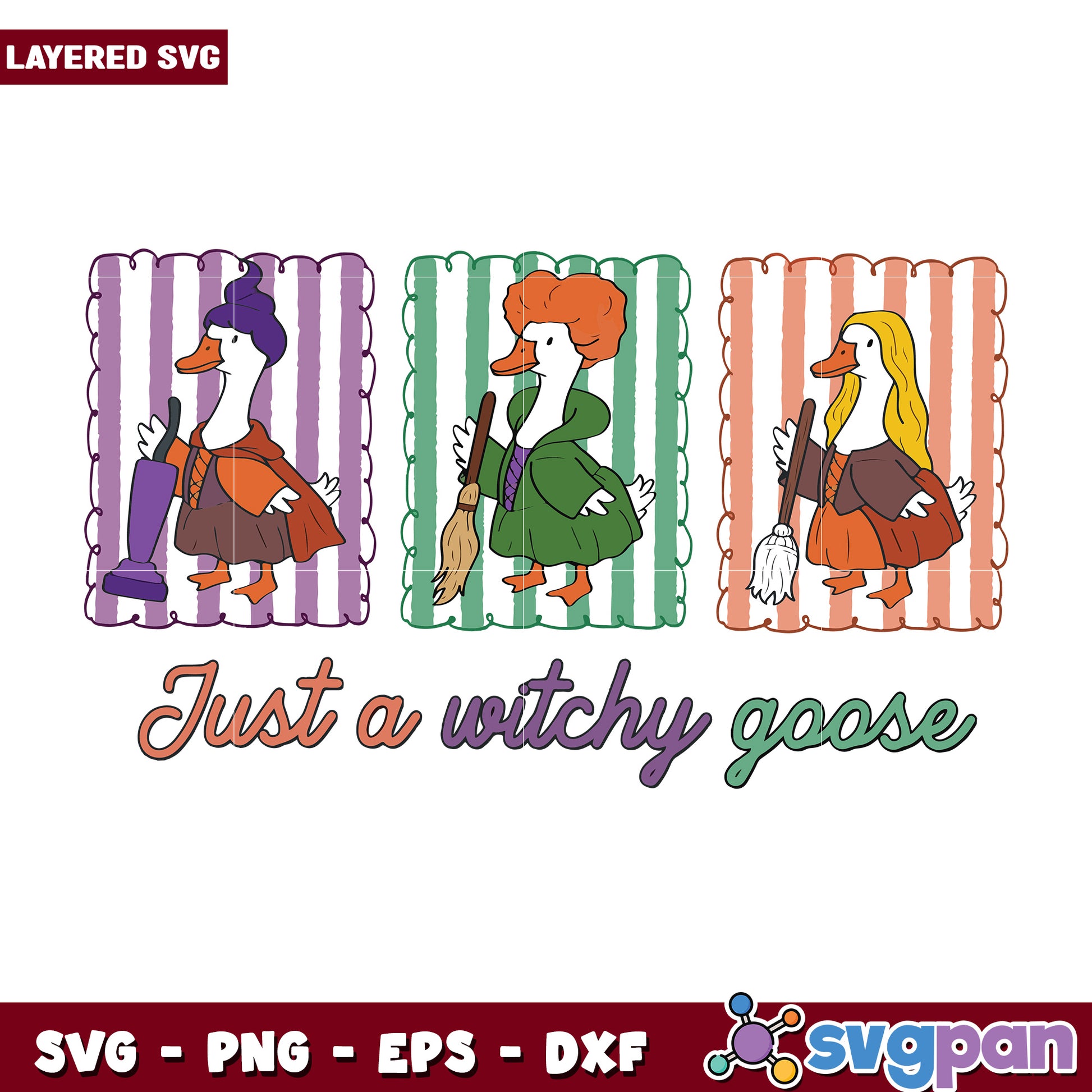 Just a witchy goose svg, costumes for halloween​ svg, halloween drawings​​ svg