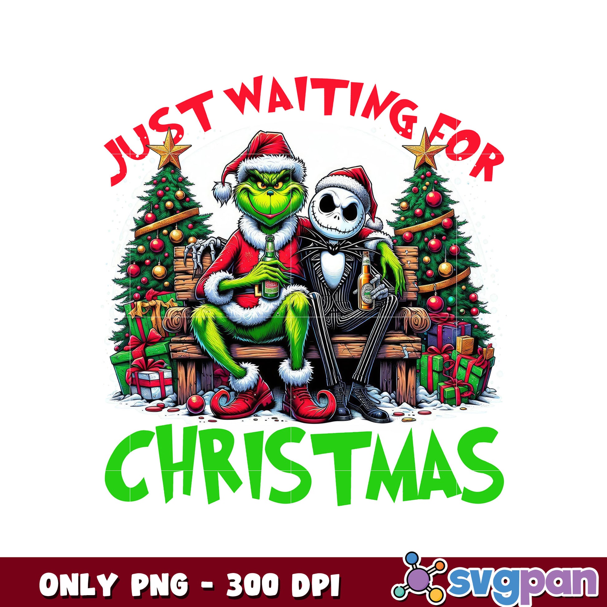 Just waiting chistmas grinch christmas png