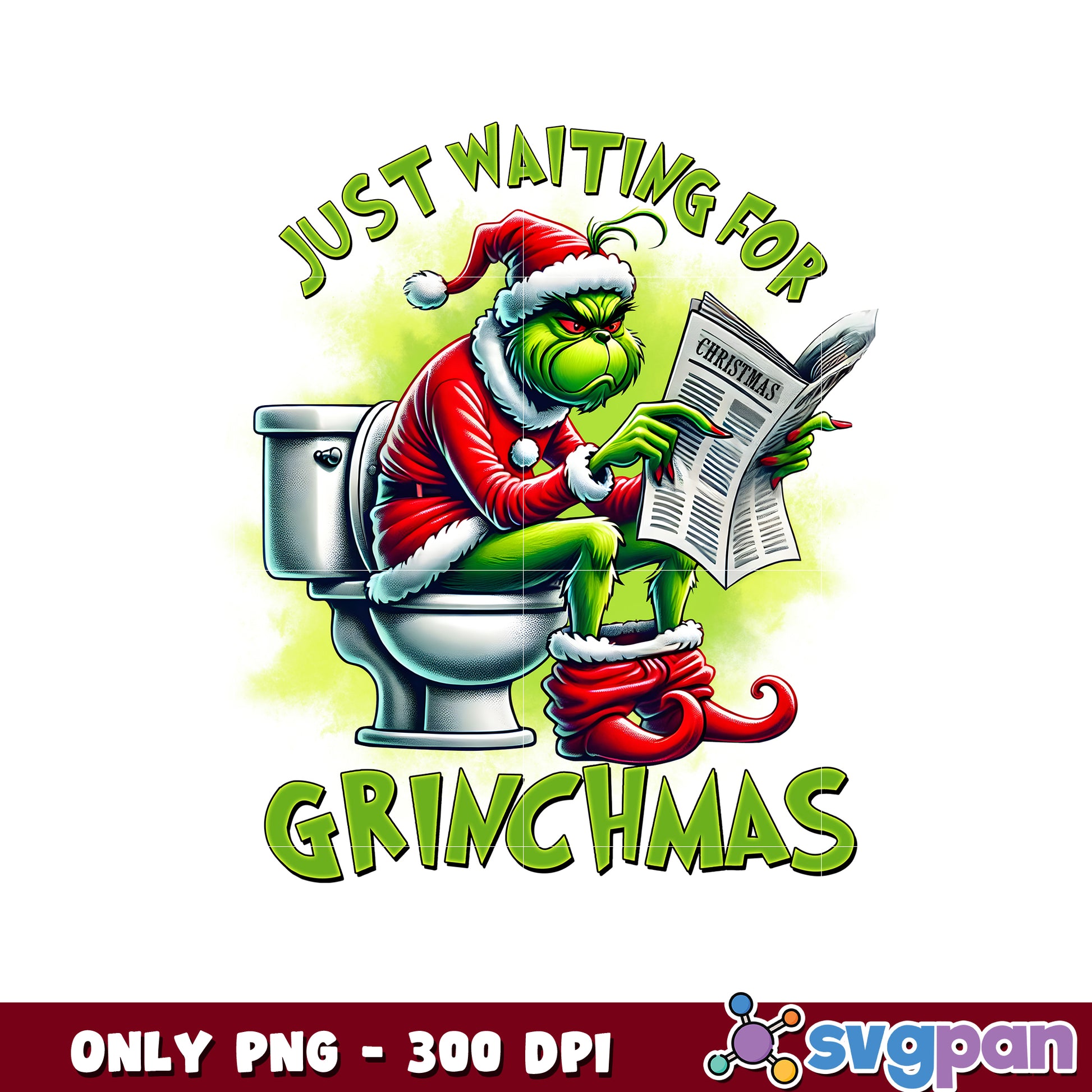 Just waiting for grinchmas christmas png