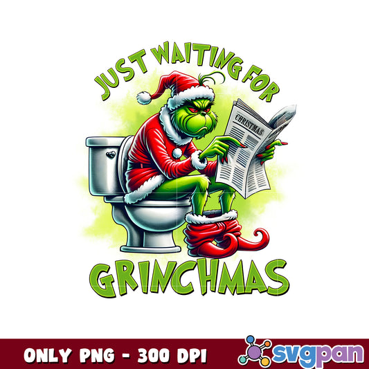 Just waiting for grinchmas christmas png