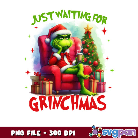 Just waiting for grinchmas png, grinch pajamas​​ png, grinch tree​ png