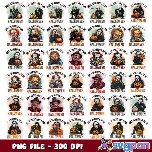 Just waiting for halloween design png bundle