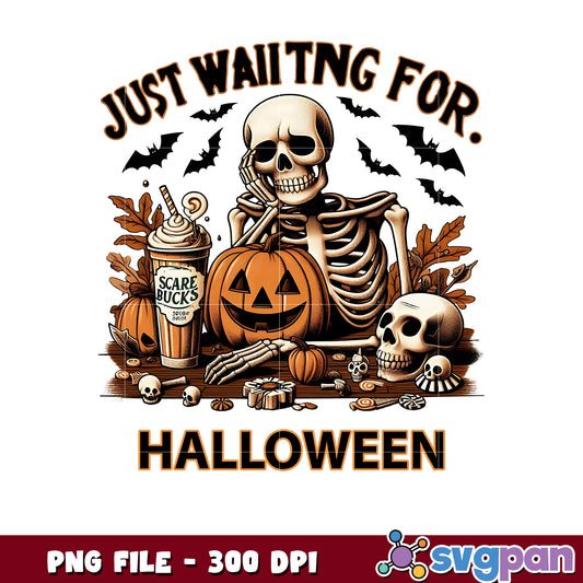 Just waiting for halloween png, halloween holiday, halloween candy png