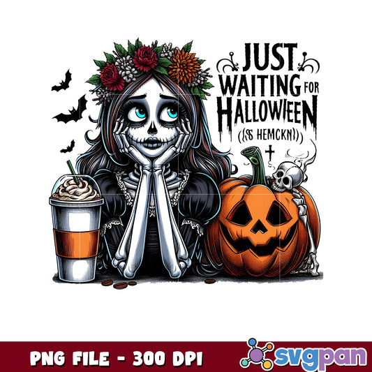 Just waiting for halloween png, halloween toys png, halloween characters png