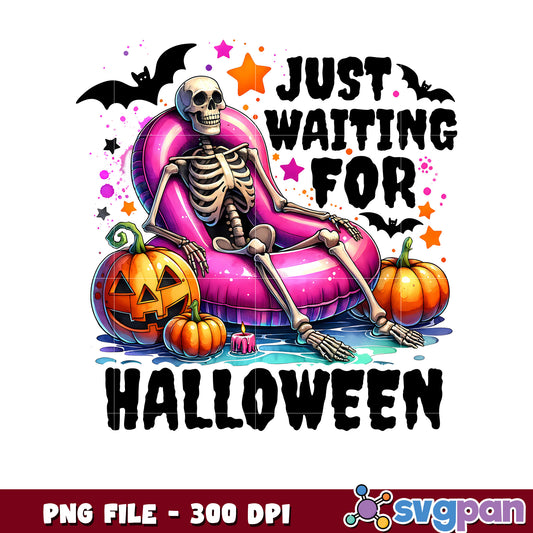 Just waiting for halloween png, trick or treat png, halloween cartoon ​png