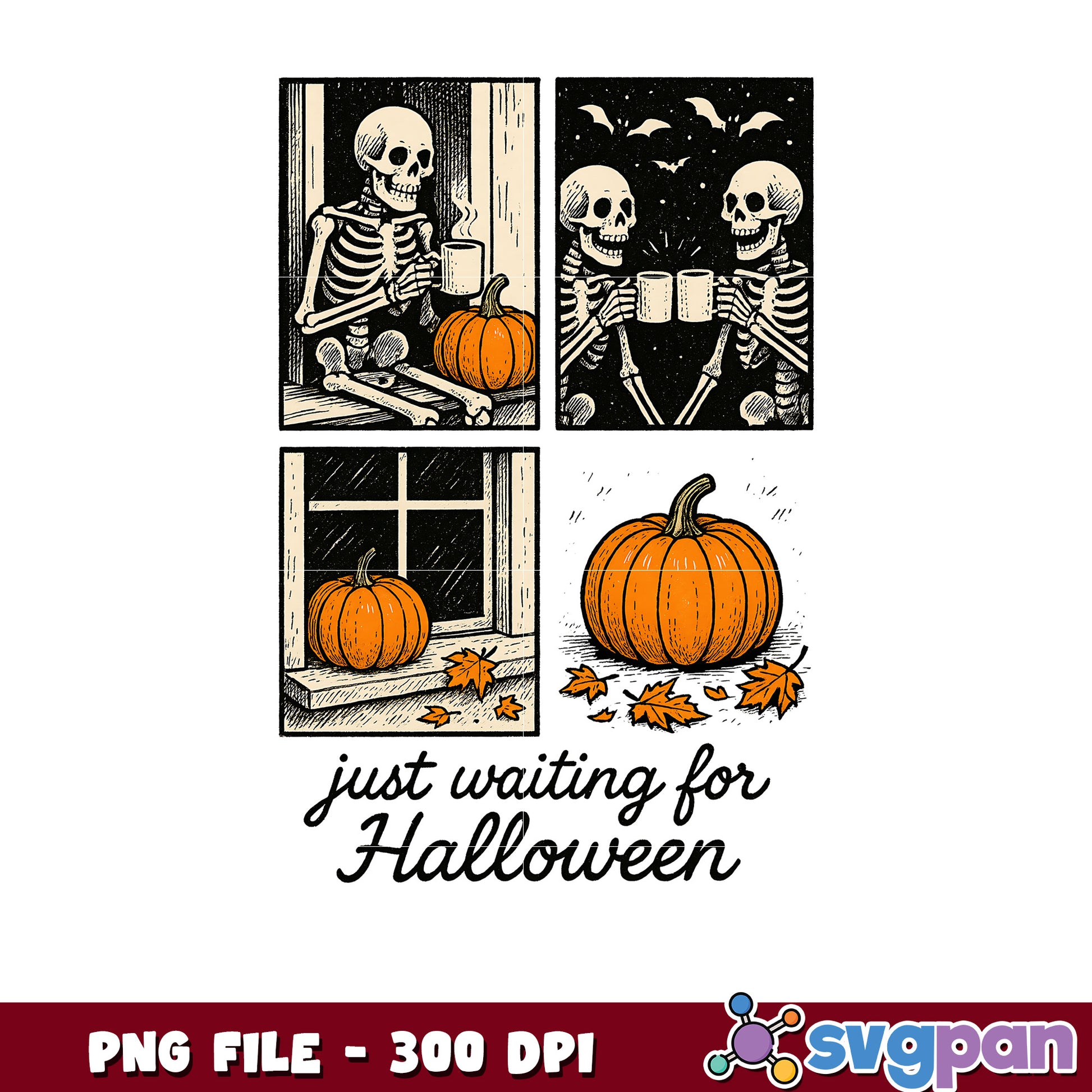 Just waiting for the halloween png, halloween ghost png, trick or treat png
