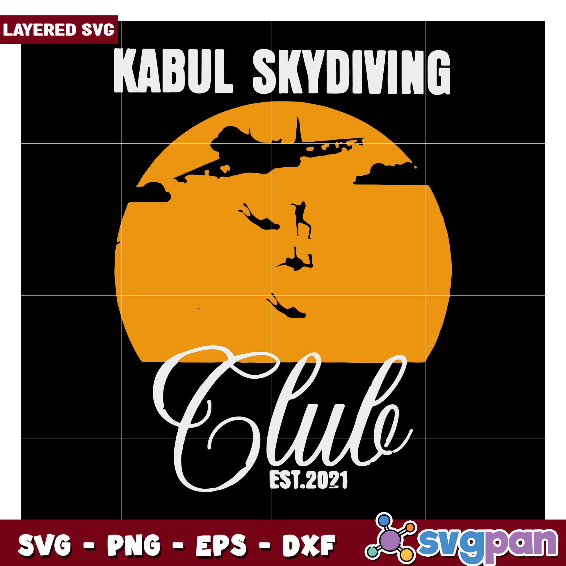 Kabul Skydiving Club vintage design, perfect for adventure lovers