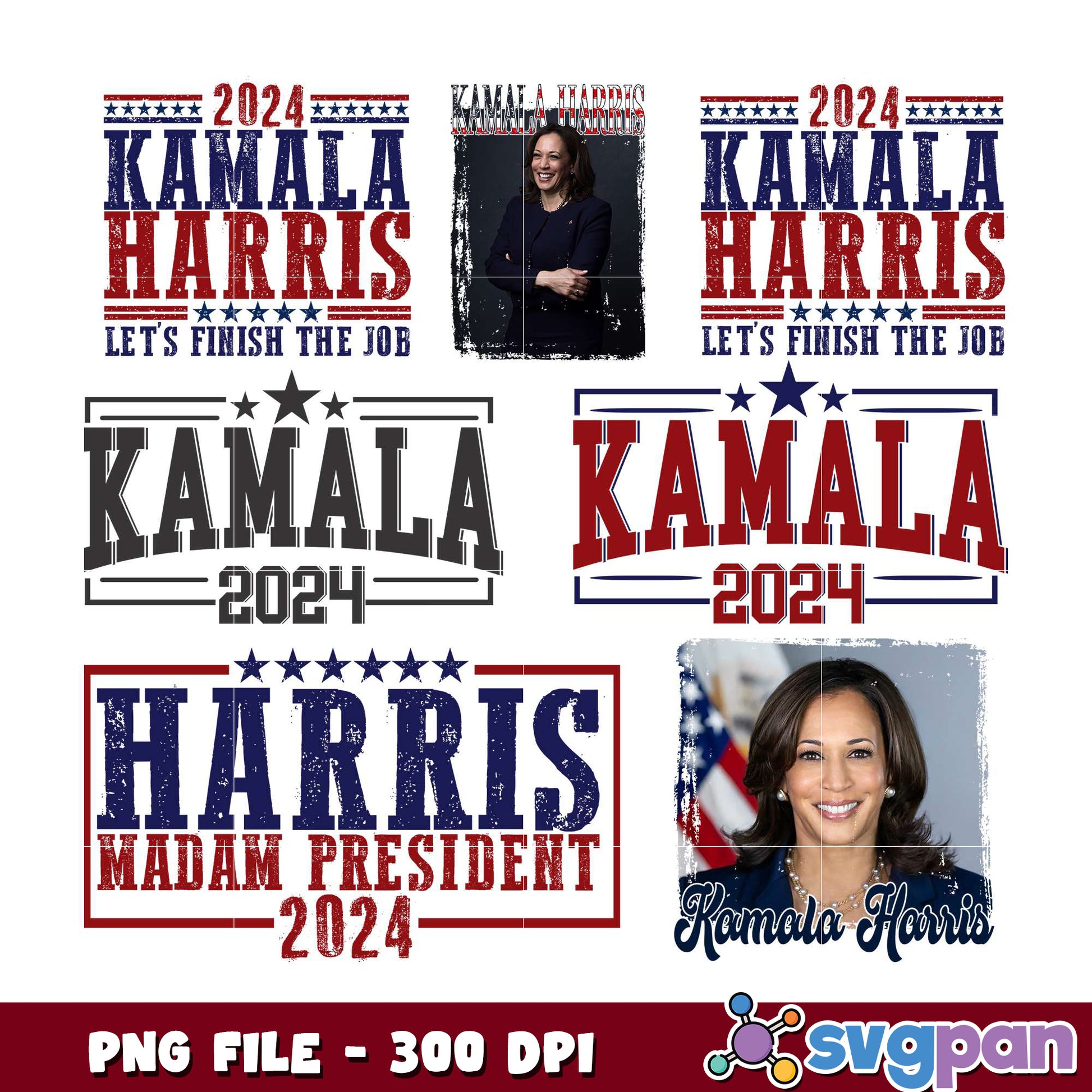 Kamala Harris 2024 Campaign Bundle PNG Design