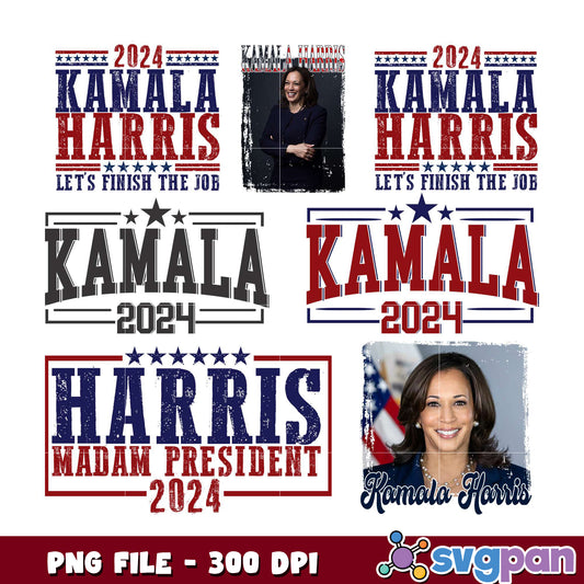 Kamala Harris 2024 Campaign Bundle PNG Design