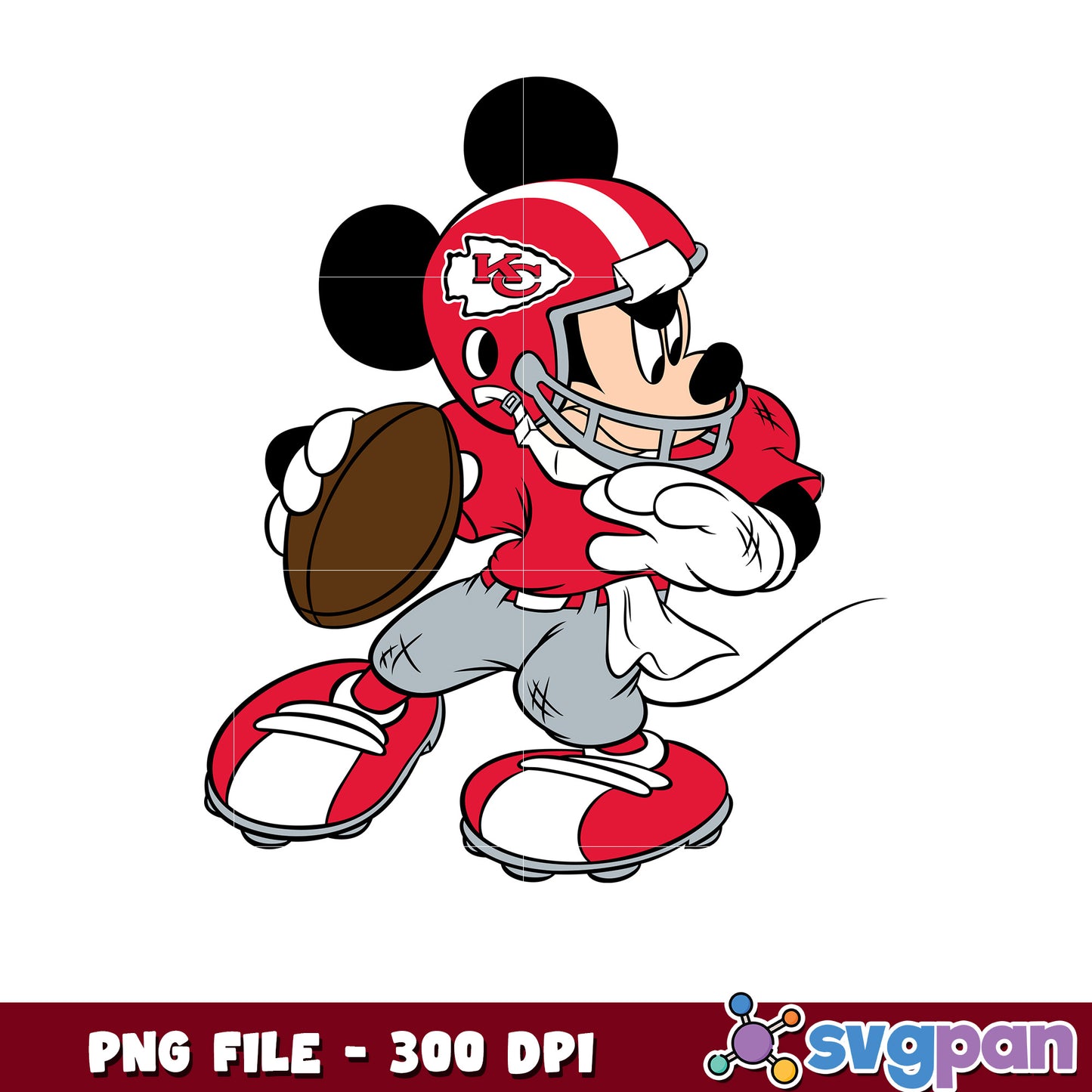 Kansa city chiefs nfl mickey mouse logo png, american football league png, nfl teams png