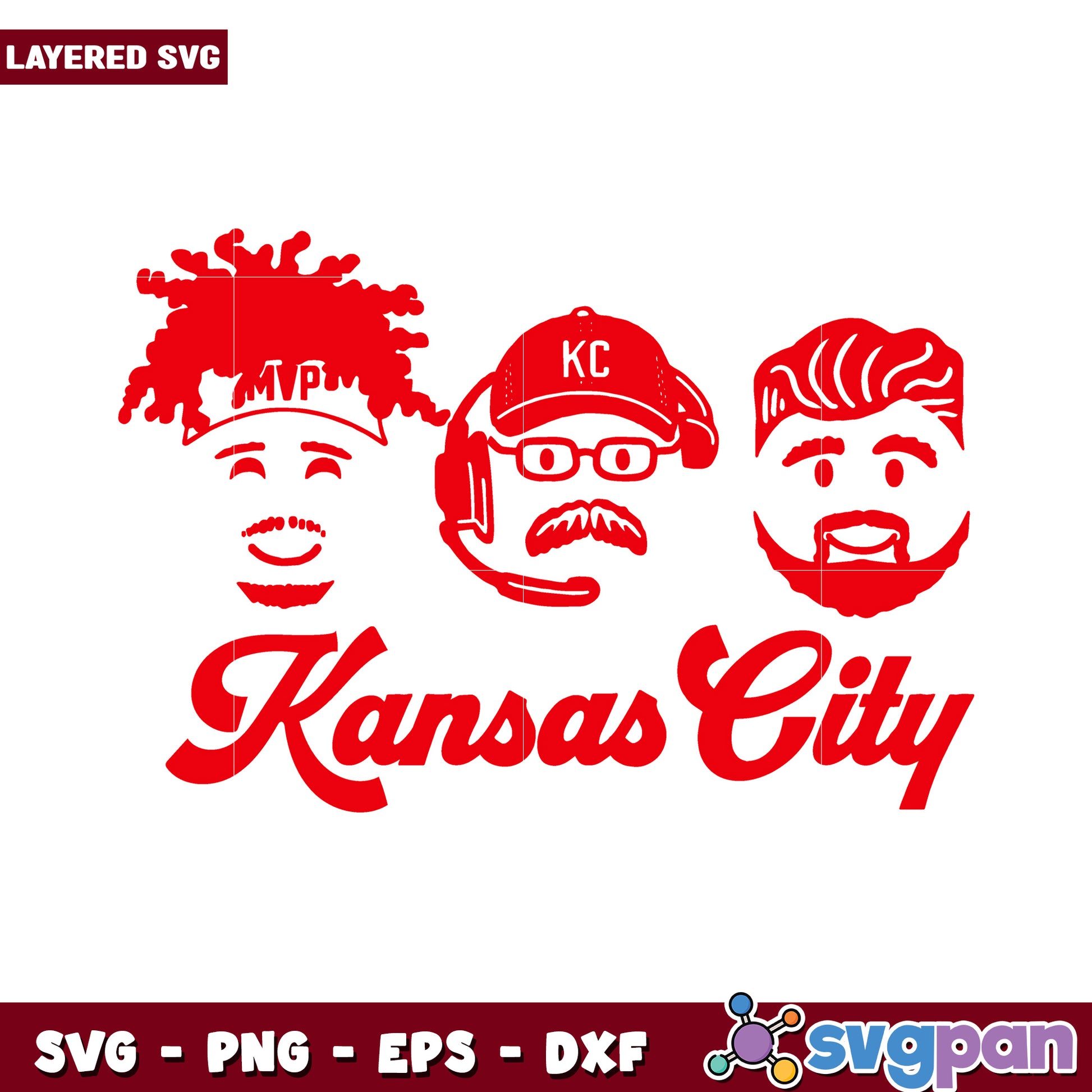 Kansas City SVG design featuring fun characters, perfect for fans