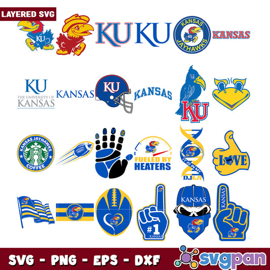 Kansas Jayhawks SVG Bundle for Unique Designs