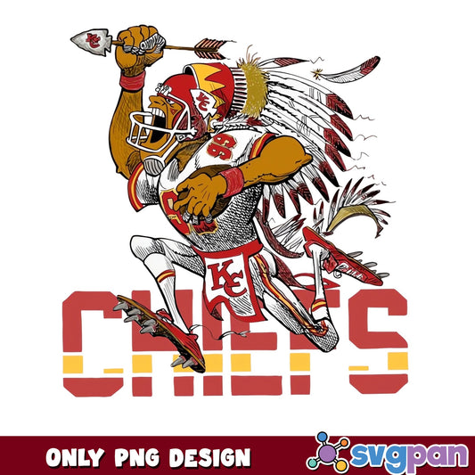 Kansas City Chiefs Football Mascot PNG, KC Chiefs PNG, NFL PNG